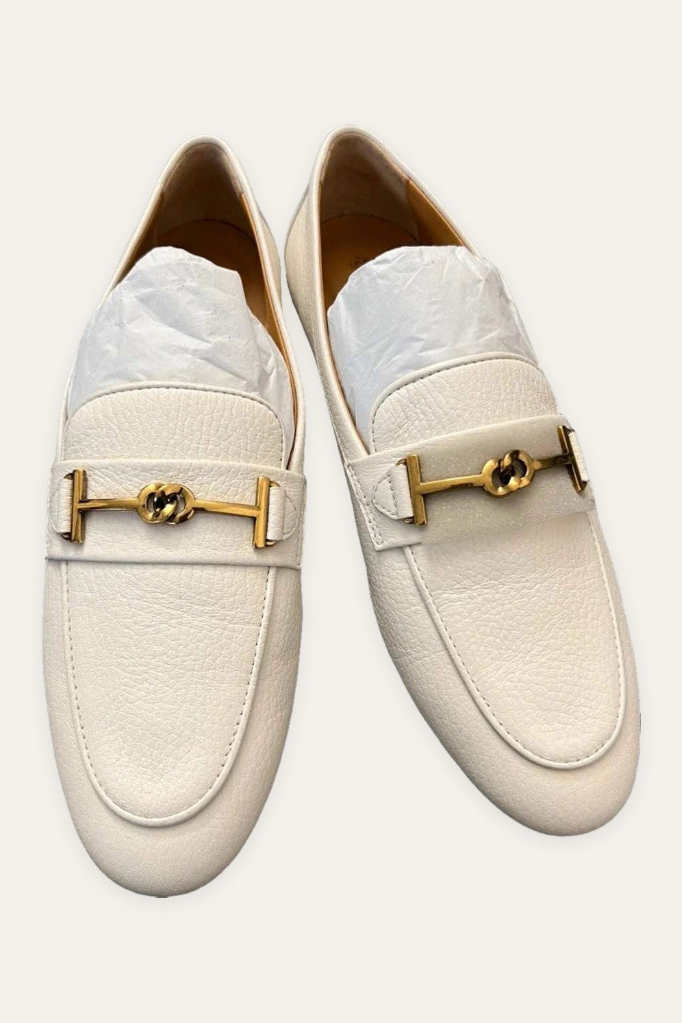 Tod's T ring new white loafers