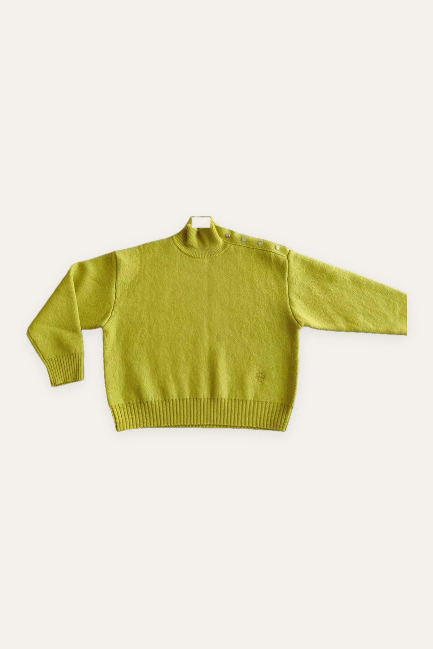 Tory Burch kiwi wool cashmere turtleneck sweater