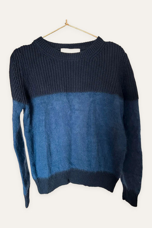 Vanessa Bruno navy blue wool angora sweater jumper