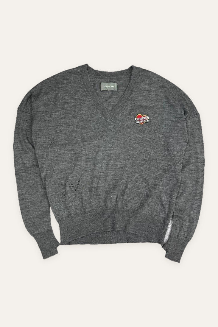 Zadig & Voltaire grey wool jumper sweater