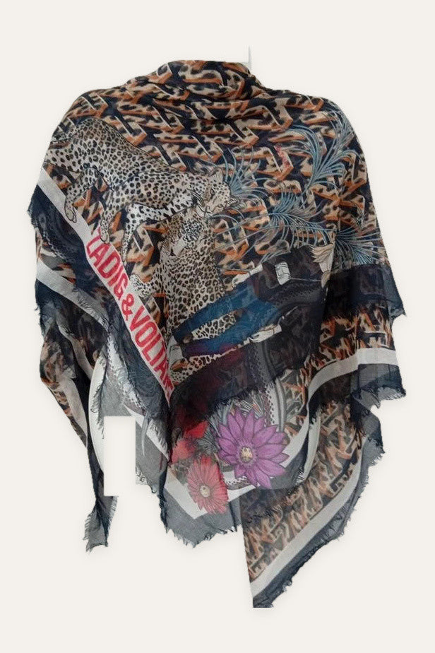 Zadig & Voltaire multicolour square scarf